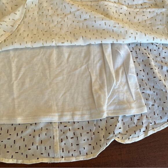 Eileen Fisher Confetti Hole T-Shirt White Cream Petite Small PS PP - Picture 2 of 13